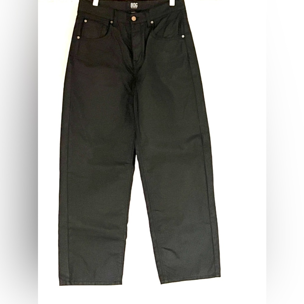 BDG relaxed, baggy, black, wax coated jeans, size 29W.